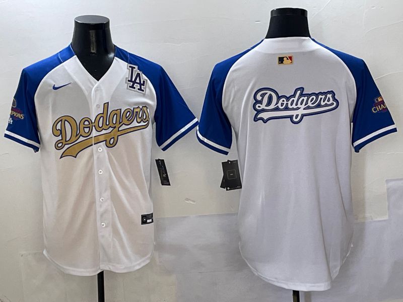Men Los Angeles Dodgers Blank White Blue Gold Game Nike 2025 MLB Jersey style 42922->los angeles dodgers->MLB Jersey